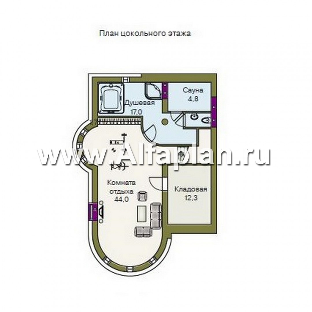 Проекты домов Альфаплан - «Квентин Дорвард» - коттедж с романтическим характером - план проекта №1