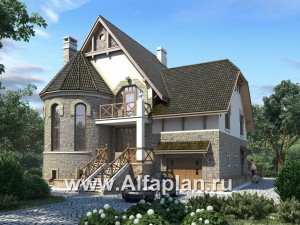 Проекты домов Альфаплан - «Квентин Дорвард» - коттедж с романтическим характером - превью основного изображения