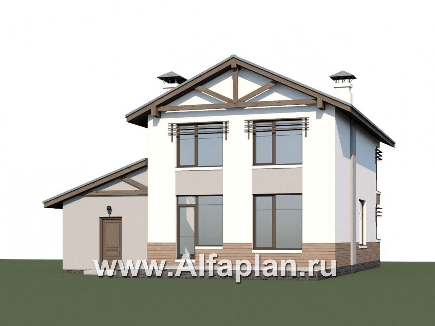 Проекты домов Альфаплан - «Солнечный» - современный, компактный и комфортный дом - дополнительное изображение №1