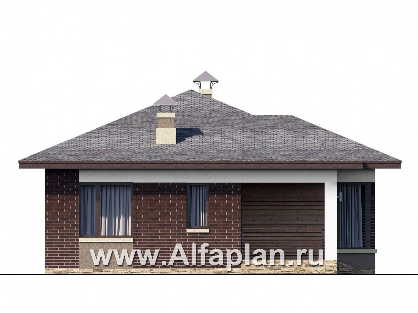 Проекты домов Альфаплан - «Дега» - стильный, компактный дачный дом - изображение фасада №3